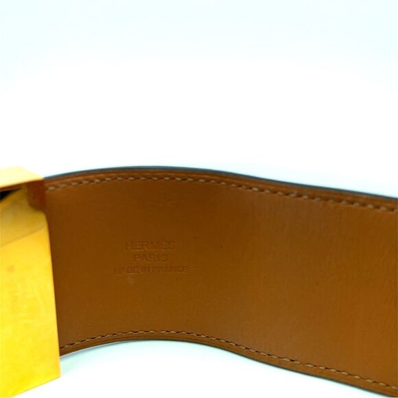 Hermes 2013 Noir Swift Leather Collier de Chien CDC Gold HW Bracelet Size S - Picture 7 of 8